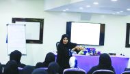 Dr Wadad Al-Issa during the training session.