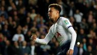 Tottenham's Dele Alli reacts after scoring the winning penalty during the shootout Action Images via Reuters/Andrew Boyers/File Photo