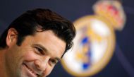 Temporary coach of Real Madrid CF, Argentinian former player Santiago Solari, holds a press conference at the Ciudad Real Madrid training facilities in Madrid's suburb of Valdebebas, on October 30, 2018.   AFP / GABRIEL BOUYS