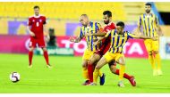 Action from the QNB Stars League  match between Al Gharafa and Al Shahania at Al Gharafa Stadium yesterday.