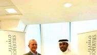 A Msheireb Properties official receiving the award.