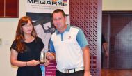 Kenza Gilmour - Ladies Division winner with Jordan Massey, Golf Operations Manager at DGC.