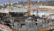 A picture taken on November 8, 2017 shows a general view of construction work in Ramat Shlomo, a Jewish settlement in the mainly Palestinian eastern sector of Jerusalem (AFP/Ahmad Gharabli) 