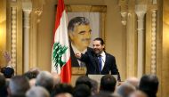 Lebanese Prime Minister-designate Saad al-Hariri gestures during a news conference in Beirut, Lebanon, November 13, 2018. REUTERS/Mohamed Azakir