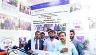 The winners of ‘Sky Jewellery Fly with Malayalam 98.6 FM’ contest with officials of Malayalam 98.6 FM Radio and Sky Jewellery. 