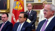 File photo: Mexico FM Luis Videgaray and Economy Minister Ildefonso Guajardo  with White House chief economic adviser Larry Kudlow and Jesus Seade 