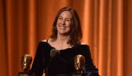 US producer Kathleen Kennedy accepts the Irving G. Thalberg Memorial Award at the 10th Annual Governors Awards gala hosted by the Academy of Motion Picture Arts and Sciences at the Dolby Theater at Hollywood & Highland Center in Hollywood, California on N