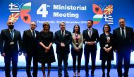 Bulgarian Deputy Prime Minister Ekaterina Zaharieva, Greek Alternate Minister of Foreign Affairs George Katrougalos, Albanian Deputy Minister of Foreign Affairs Artemis Dralo, Macedonian Minister of Foreign Affairs Nikola Dimitrov, Albanian Deputy Ministe