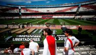 General view fans inside the stadium before the match REUTERS/Martin Acosta
