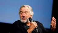 File photo of actor Robert De Niro talking to reporters and film professionals during 