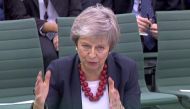 A video grab from footage broadcast by the UK Parliament's Parliamentary Recording Unit (PRU) shows Britain's Prime Minister Theresa May answer questions about her Brexit agenda by British MP's at a Parliamentary liaison committee meeting on November 29, 