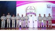 Mohammed bin Nasser Al Hajri, Managing Director and General Manager of Qatar Steel, and other officials at the forum.