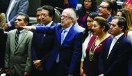 Economist Carlos Urzua is sworn in as Mexico's new Finance Minister at the Congress in Mexico City, Mexico December 13, 2018. Reuters/Edgard Garrido 
