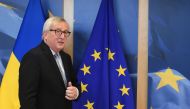 EU Commission President Jean Claude Juncker waits for Ukraine Prime Minister prior their meeting at the EU headquarters in Brussels on December 17, 2018. / AFP / JOHN THYS