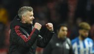 Manchester United's Norwegian caretaker manager Ole Gunnar Solskjaer gestures at the end of the English Premier League football match between Manchester United and Huddersfield Town at Old Trafford in Manchester, north west England, on December 26, 2018. 