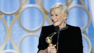  Glenn Close, winner of Best Actress - Motion Picture, Drama, accepts her award. Paul Drinkwater/NBC Universal/Handout via REUTERS
