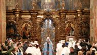 Metropolitan Epifaniy, head of the Orthodox Church of Ukraine, conducts a service marking Orthodox Christmas and celebrating the independence of the Orthodox Church of Ukraine in Kiev, Ukraine January 7, 2019. REUTERS/Valentyn Ogirenko