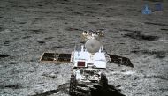 This picture released on January 11, 2019, by the China National Space Administration (CNSA) via CNS shows the Yutu-2 moon rover, taken by the Chang'e-4 lunar probe on the far side of the moon. China OUT / AFP / China National Space Administration (CNSA) 