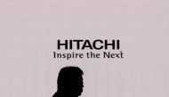 FILE PHOTO: A logo of Hitachi Ltd. REUTERS/Toru Hanai
