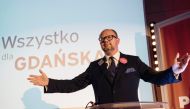 Gdansk's Mayor Pawel Adamowicz speaks during an election campaign meeting in Gdansk, Poland October 27, 2018.  Agencja Gazeta/Bartosz Banka via Reuters
