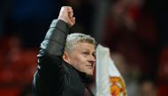 Manchester United interim manager Ole Gunnar Solskjaer celebrates after the match REUTERS/Peter Powell 