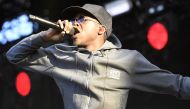 French band MHD performs in Carhaix-Plouguer, western France, during the second day of the 26th edition of the 