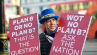 Anti-Brexit campaigner Steve Bray demonstrates outside Downing Street in London, Britain, January 22, 2019. REUTERS/Toby Melville