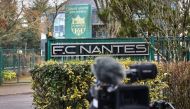 A picture shows a camera at the entrance of the FC Nantes training center of la Joneliere after the announcement of the vanishing of the plane carrying Argentinian forward Emiliano Sala from Nantes to Cardiff, on January 22, 2019 in La Chapelle-sur-Erdre,