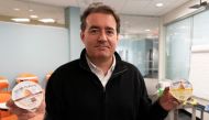 Thierry Saint-Denis, Senior Director, Research & Innovation, Danone North America, poses for a photo on January 7, 2019 at Danone's pilot plant in White Plains, New York. AFP / Juliette Michel