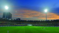 Play continues during the first day of the day-night Test cricket match between Australia and Sri Lanka at the Gabba in Brisbane on January 24, 2019.  AFP / Ishara S Kodikara