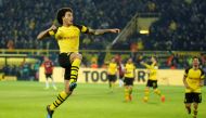 Borussia Dortmund's Axel Witsel celebrates scoring their fifth goal REUTERS/Leon Kuegeler