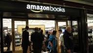 People enter the newly opened Amazon Books on May 25, 2017, in New York City. Spencer Platt/Getty Images/AFP