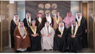 Dr Yousef Al Ebraheem, Chairman of Investcorp’s Board of Directors and Kuwait’s former Minister of Finance, with other board members and officials of the company, in Kuwait City, yesterday. 