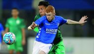 Action from the Al Kass International Cup match between Glasgow Rangers and Raja Casablanca at Aspire Academy, yesterday. 