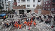 Search and rescue teams continue rescue work at the site of a building collapse in Kartal district of Istanbul, Turkey on February 09, 2019. Arif Hüdaverdi Yaman - Anadolu 