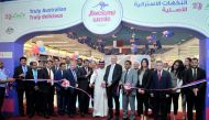 Abdulla Khalifa Al Kuwari (centre), Director of Quantitative Licences and Marketing Control Department at the Ministry of Economy and Commerce; Dr Axel Wabenhorst, Australian Ambassador to Qatar, and Mohamed Althaf, Lulu Regional Director, with other offi