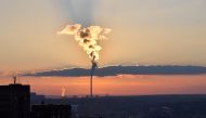 A view of northeastern Ukrainian industrial city of Kharkiv at sunset on February 14, 2019. AFP / Sergei Supinsky
