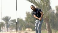 Saleh Ali Musbah Al Kaabi of Qatar in action during the  Qatar Open Professional and Amateur Golf Championship 2019 Round 1 at Doha Golf Club, yesterday. Pic: Qassim Rahmatullah/THE PENINSULA