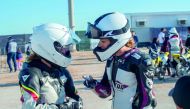 A couple of lady riders during the Losail Circuit Sports Club’s National Sports Day related event held at Losail International Circuit.