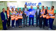 Dr. Sameer Moopan launching the campaign along with Mohamed Shaban, Dr Raghu K Hiremagalur and Aster volunteers at Aster Hospital recently.