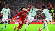 Bayern Munich's Javi Martinez in action with Liverpool's Mohamed Salah. Reuters/Phil Noble