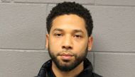 Actor Jussie Smollett, 36, appears in a booking photo provided by the Chicago Police Department in Chicago, Illinois, U.S., February 21, 2019.  Chicago Police Department handout via Reuters 
