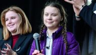 16 year-old Swedish climate activist Greta Thunberg and Belgian students gather to call for urgent measures to combat climate change during a demonstration in Brussels, Belgium, 21 February 2019. AFP / Aris Oikonomou
