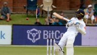 Sri Lanka's Oshada Fernando plays a shot during the third day of the second Test cricket match between South Africa and Sri Lanka at St. George's Park Stadium in Port Elizabeth on February 23, 2019. (AFP / RODGER BOSCH)