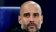 Manchester City manager Pep Guardiola before the match, February 20, 2019. Action Images via Reuters/Matthew Childs