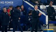 Leicester City manager Claude Puel reacts after his side concedes their second goal REUTERS/Jon Super