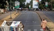 A road leading to a collation centre is blocked, as Nigerians await the result of the Presidential election, in Abuja, Nigeria February 24, 2019. Reuters/Gbemileke Awodoye  