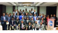The Galfar Toastmasters Club members pose for a group photo.

