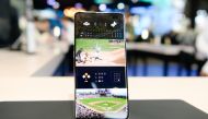 Samsung's Galaxy S10 smartphone is displayed at the Mobile World Congress in Barcelona, Spain on February 27, 2019. ( Adria Puig - Anadolu Agency )