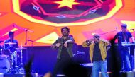 Indian singer-songwriter duo, Vishal-Shekhar, performing at Ali Bin Hamad Al Attiyah Arena on Friday. Pic: Salim Matramkot / The Peninsula
